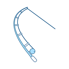 Image showing Icon Of Curved Fishing Tackle