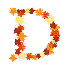 Image showing Autumn Maples Leaves Letter