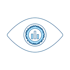 Image showing Eye With Market Chart Inside Pupil Icon