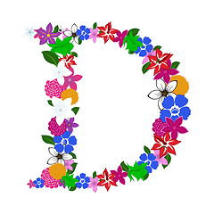 Image showing Floral Alphabet Letter