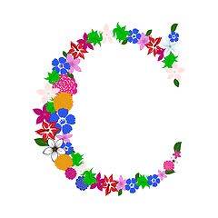 Image showing floral letter