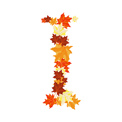 Image showing Autumn Maples Leaves Letter