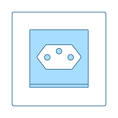 Image showing Swiss Electrical Socket Icon