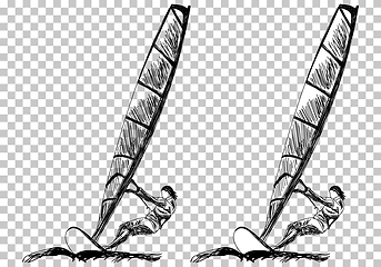 Image showing Windsurfing sketch
