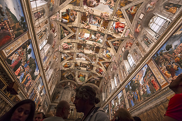 Image showing interiors and details of the Sistine Chapel, Vatican city