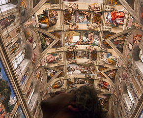 Image showing interiors and details of the Sistine Chapel, Vatican city