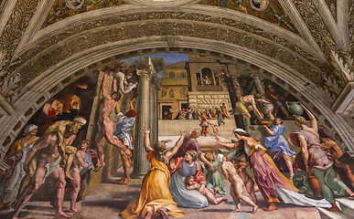 Image showing interiors of Raphael rooms, Vatican museum, Vatican