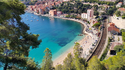 Image showing Panoramic view of Villefranche sur Mer, French Riviera, France