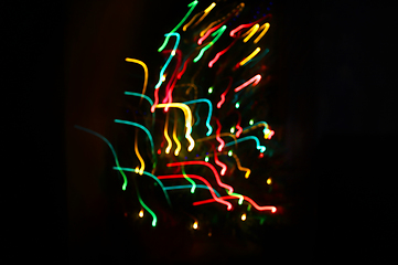 Image showing Abstract colorful motion background with blurred lights 