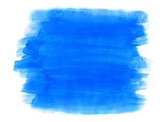 Image showing Bright blue paint texture on white background for design