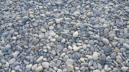 Image showing Stones background, sea pebbles 
