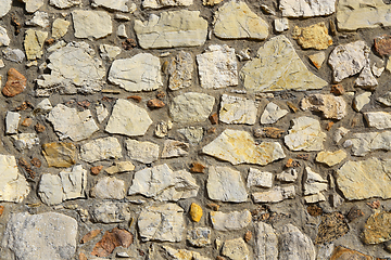 Image showing Old wall texture of various stones