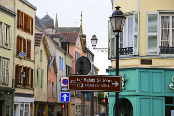 Image showing Street with historical houses in Troyes, France