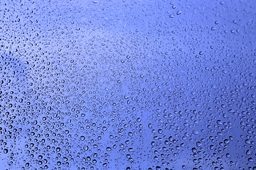 Image showing Water drops on glass