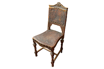 Image showing antique beautiful chair on white