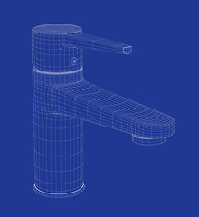 Image showing 3D model of bathroom faucet