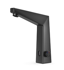 Image showing Matte black touchless sensor faucet