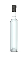 Image showing Tall glass bottle with transparent liquid inside