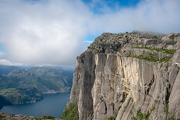 Image showing Pulpit Rock Preikestolen Beautiful Nature Norway