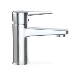 Image showing Silver bathroom faucet