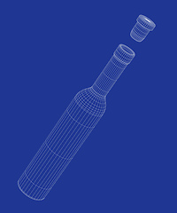 Image showing 3D model of tall bottle
