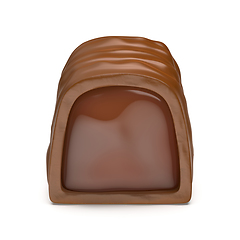 Image showing Chocolate candy with caramel filling