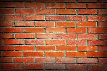 Image showing real red brick background