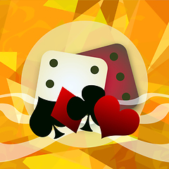 Image showing Lucky gambling background