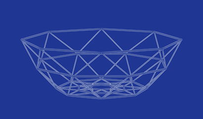 Image showing 3D model of mesh fruit bowl