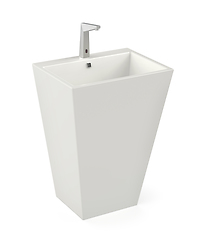 Image showing Floor-mounted wash basin with sensor faucet