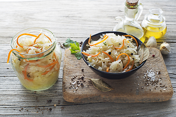 Image showing Sauerkraut with carrot