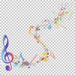 Image showing Musical Notes Background