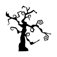 Image showing Halloween black tree