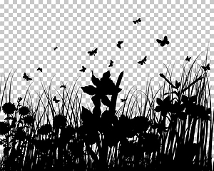 Image showing Meadow silhouette