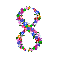 Image showing floral numeral