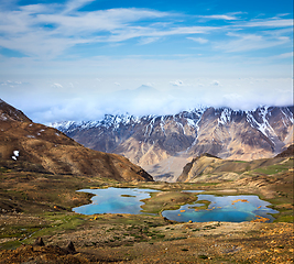 Image showing Mountain lakes in Himalayas