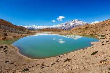 Image showing Dhankar lake in Himalayas