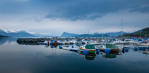 Image showing boats in the harbor