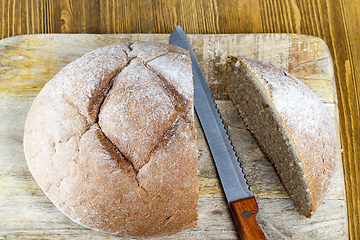 Image showing sliced loaf of bread