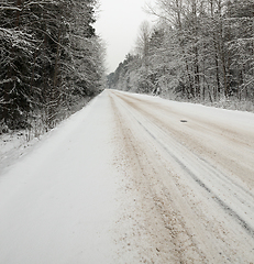 Image showing Road under the snow