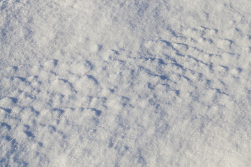 Image showing Snow drifts in winter