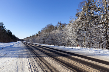 Image showing Road in winter