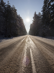 Image showing Road in winter