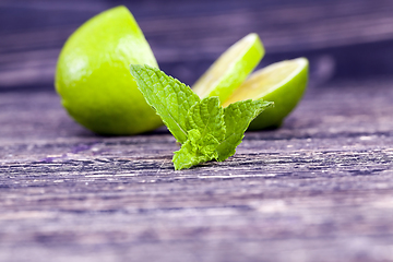 Image showing green lime and mint