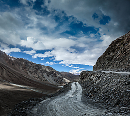 Image showing Dirt road in Himalayas.