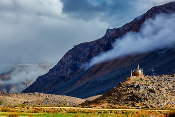 Image showing Small gompa in Spiti Valley in Himalayas