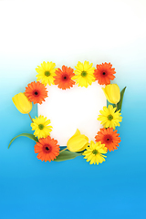 Image showing Abstract Spring and Easter Flower Background Frame