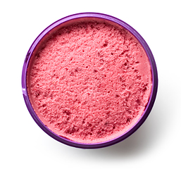 Image showing cup of raspberry sorbet