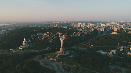 Image showing Mother Motherland monument in Kiev. Historical sights of Ukraine.