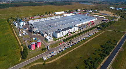 Image showing Velyka Dymerka, Ukraine - April 30, 2018: Coca-Cola bottling plant in Velyka Dymerka, Ukraine. Coca Cola is an American multinational food, snack and beverage corporation